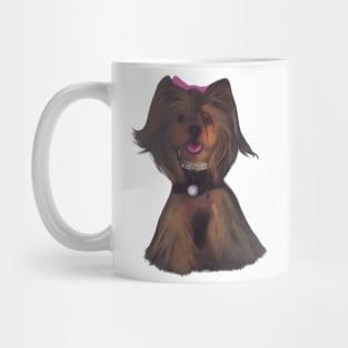 Cute yorkie dog fine art Mug